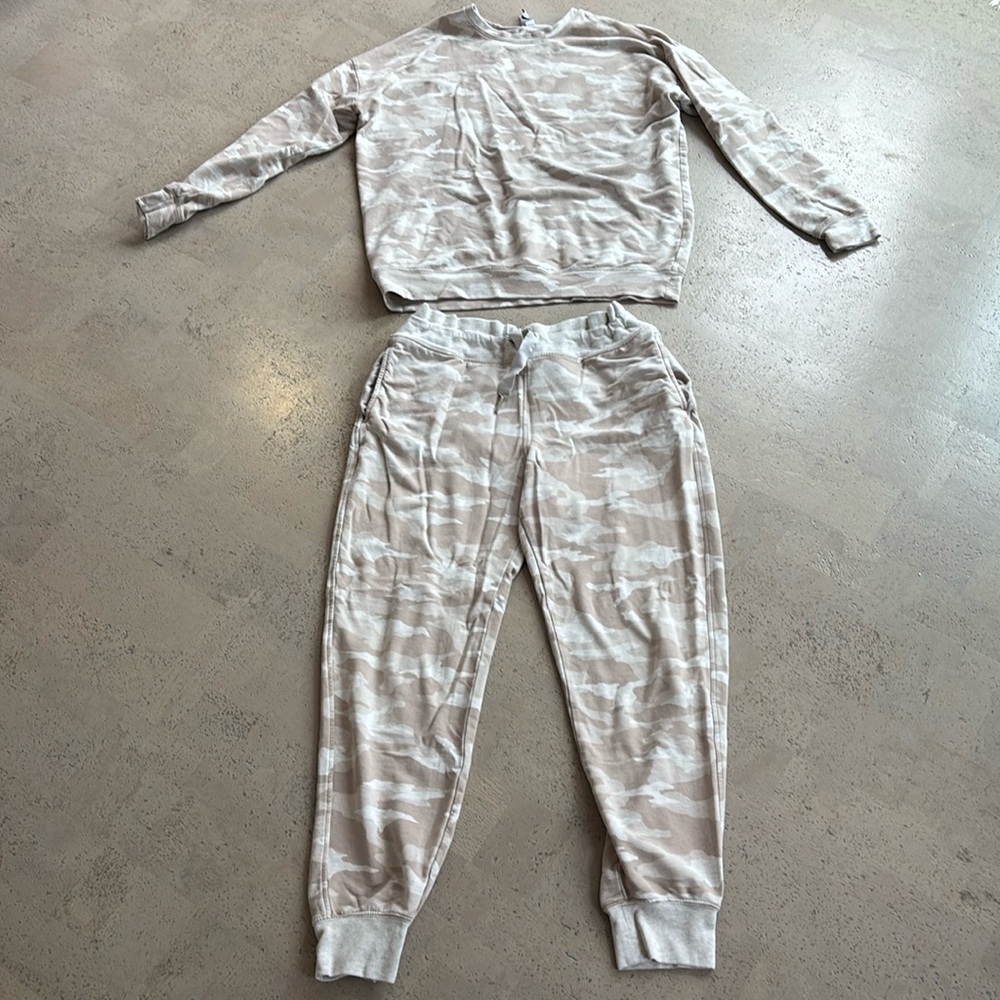 Athleta Tan Camo Jumpsuit